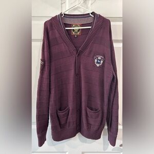 Vintage 90's Live Mechanics Ribbed Cardigan Sweater Sz XL Eclectic Grandpa Y2K